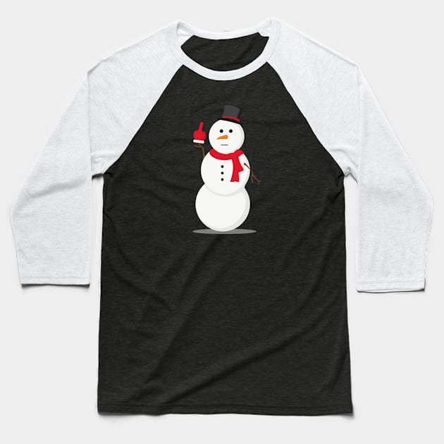 Snowman does not chill Baseball T-Shirt by Marzuqi che rose